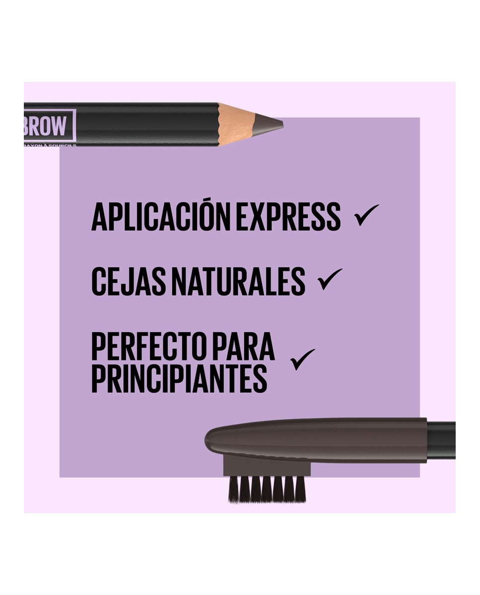 Lápiz de cejas Express Brow Maybelline 06 Black Brown-5