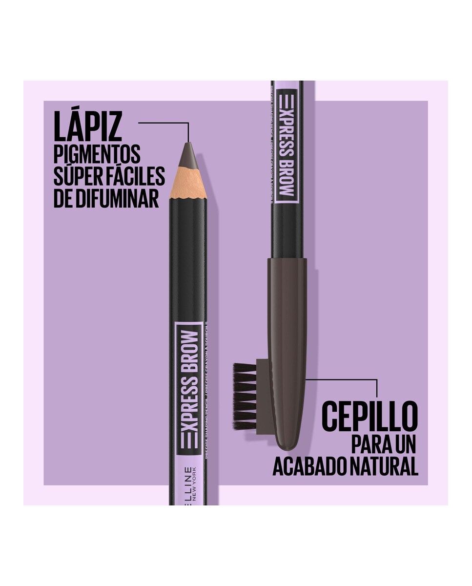 Lápiz de cejas Express Brow Maybelline 06 Black Brown-6