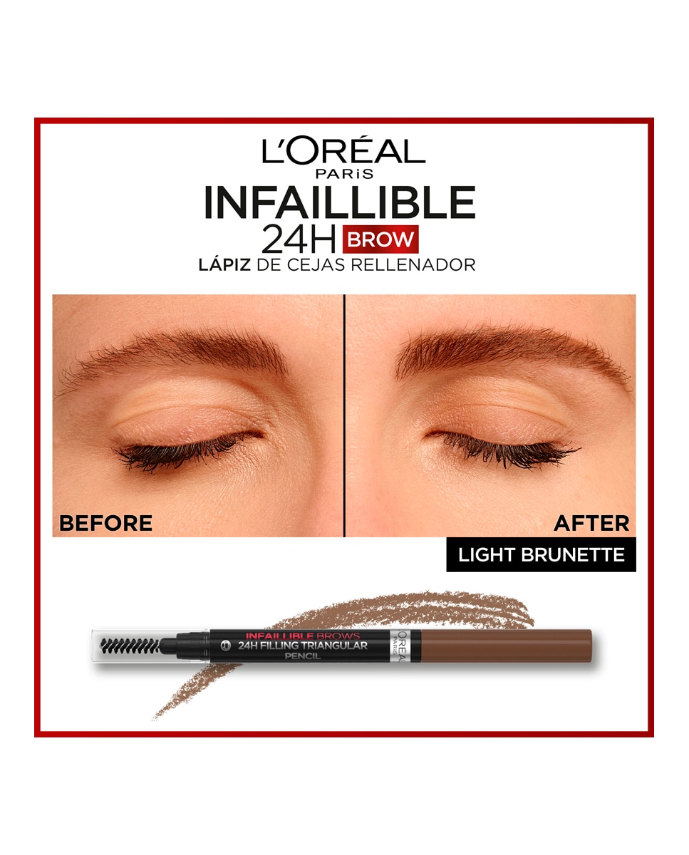 Lápiz de cejas Infaillible Brows 24H L'Oréal Paris - 5.0 Light Brunette 5.0 Light Brunette-6
