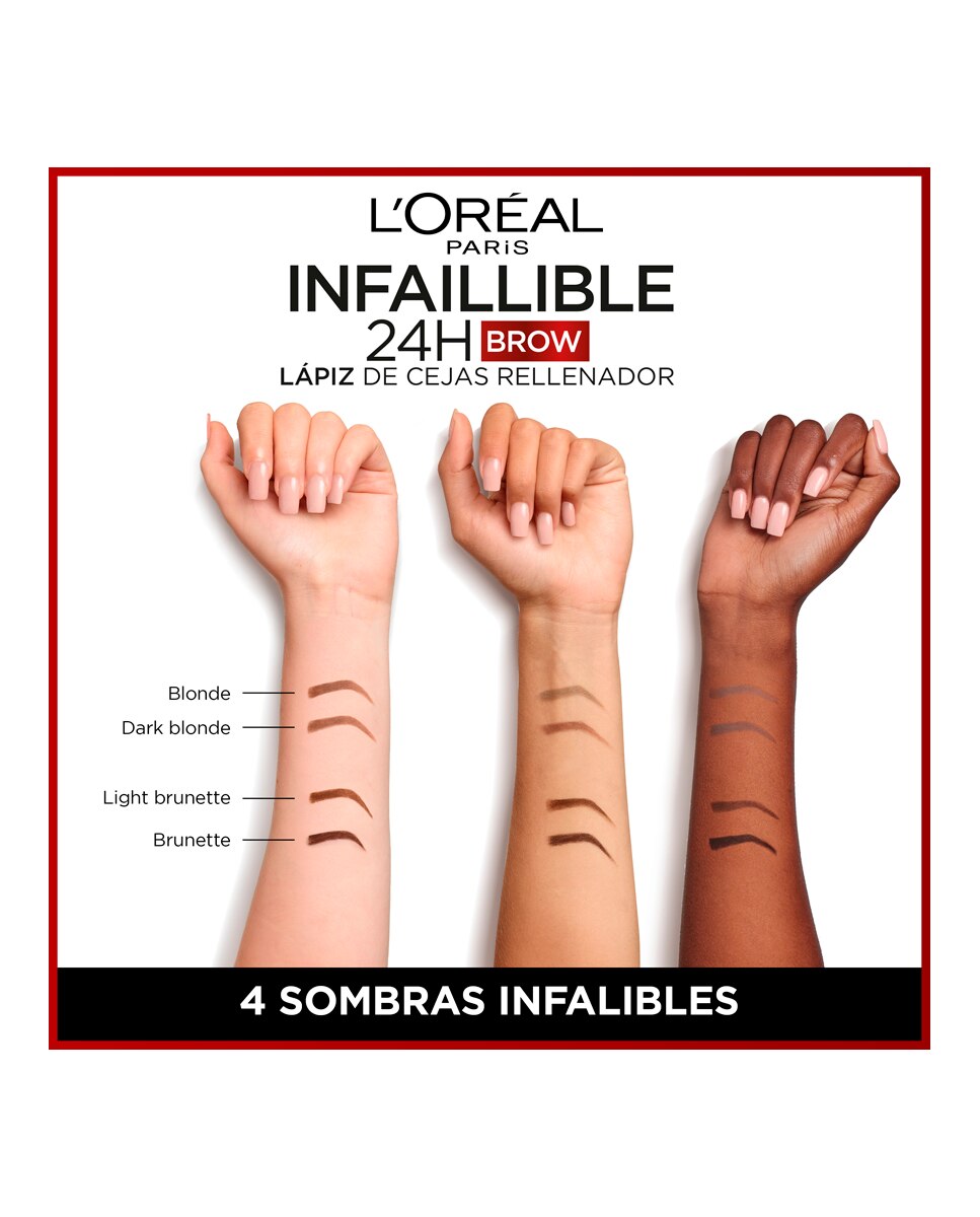 Lápiz de cejas Infaillible Brows 24H L'Oréal Paris - 7.0 Blonde 7.0 Blonde-3