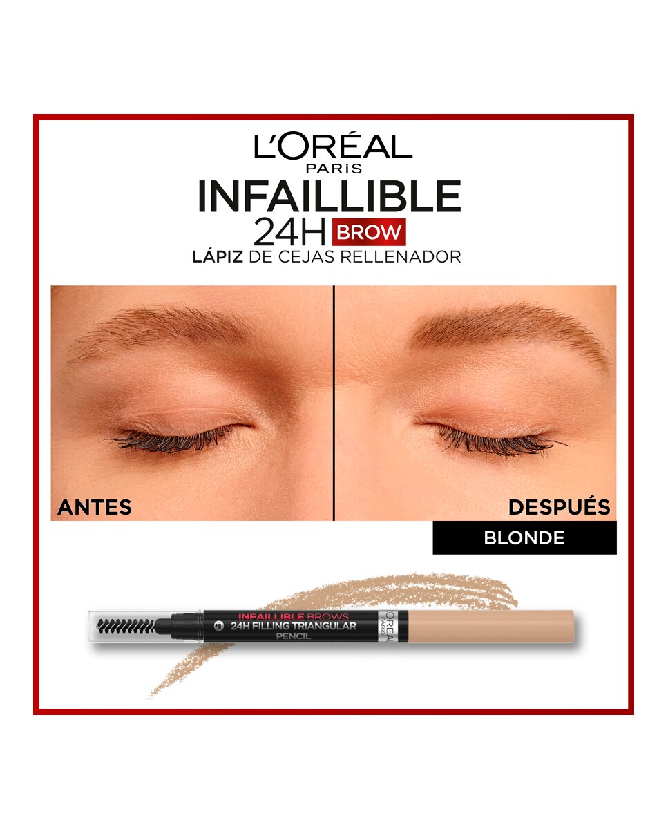 Lápiz de cejas Infaillible Brows 24H L'Oréal Paris - 7.0 Blonde 7.0 Blonde-6