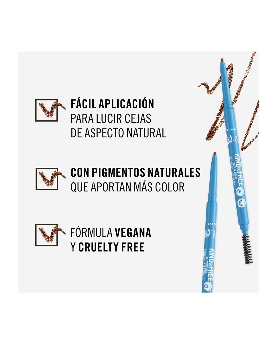 Perfilador De Cejas Kind & Free Definer Rimmel London - Caramel Caramel-5