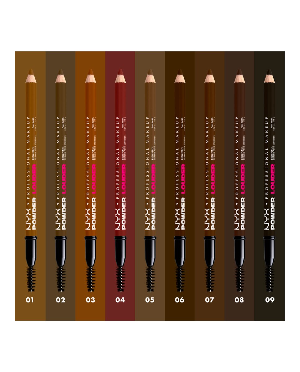 Lápiz de Cejas Powder Lowder NYX Professional Makeup - 06 Ash Brown 06 Ash Brown-6