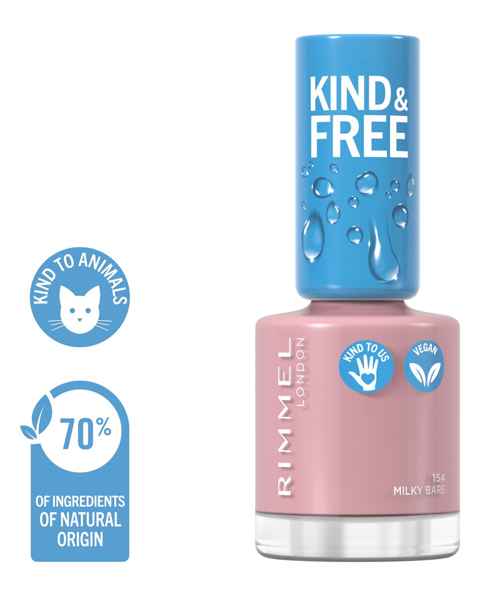 Laca de uñas Kind & Free Rimmel - 154 Milky Bare 154 Milky Bare-3