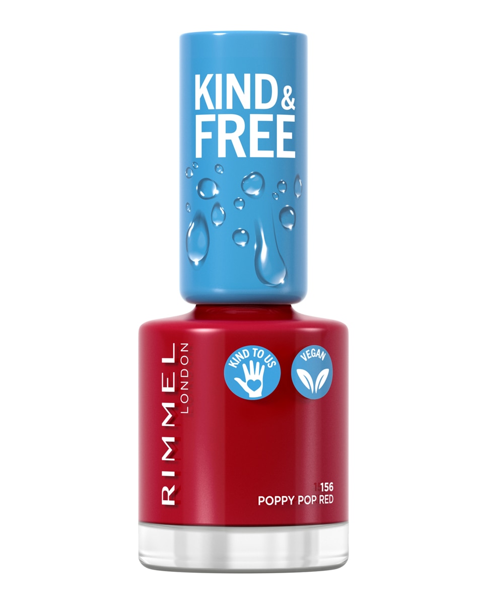 Laca de uñas Kind & Free Rimmel - 156 Poppy Pop Red 156 Poppy Pop Red-1