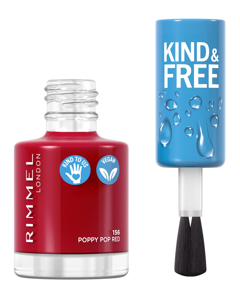Laca de uñas Kind & Free Rimmel - 156 Poppy Pop Red 156 Poppy Pop Red-4