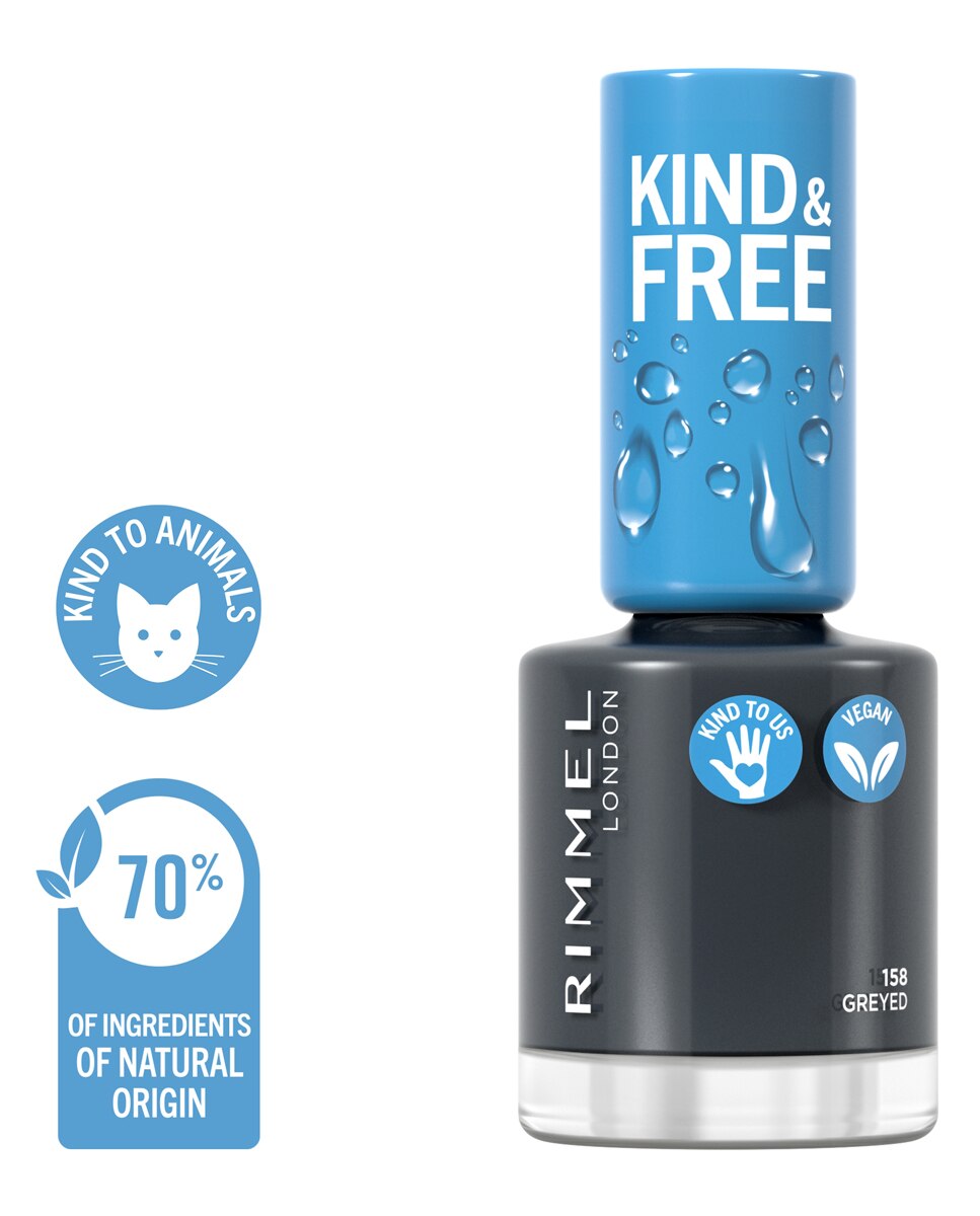 Laca de uñas Kind & Free Rimmel - 158 All Greyed Out 158 All Greyed Out-3