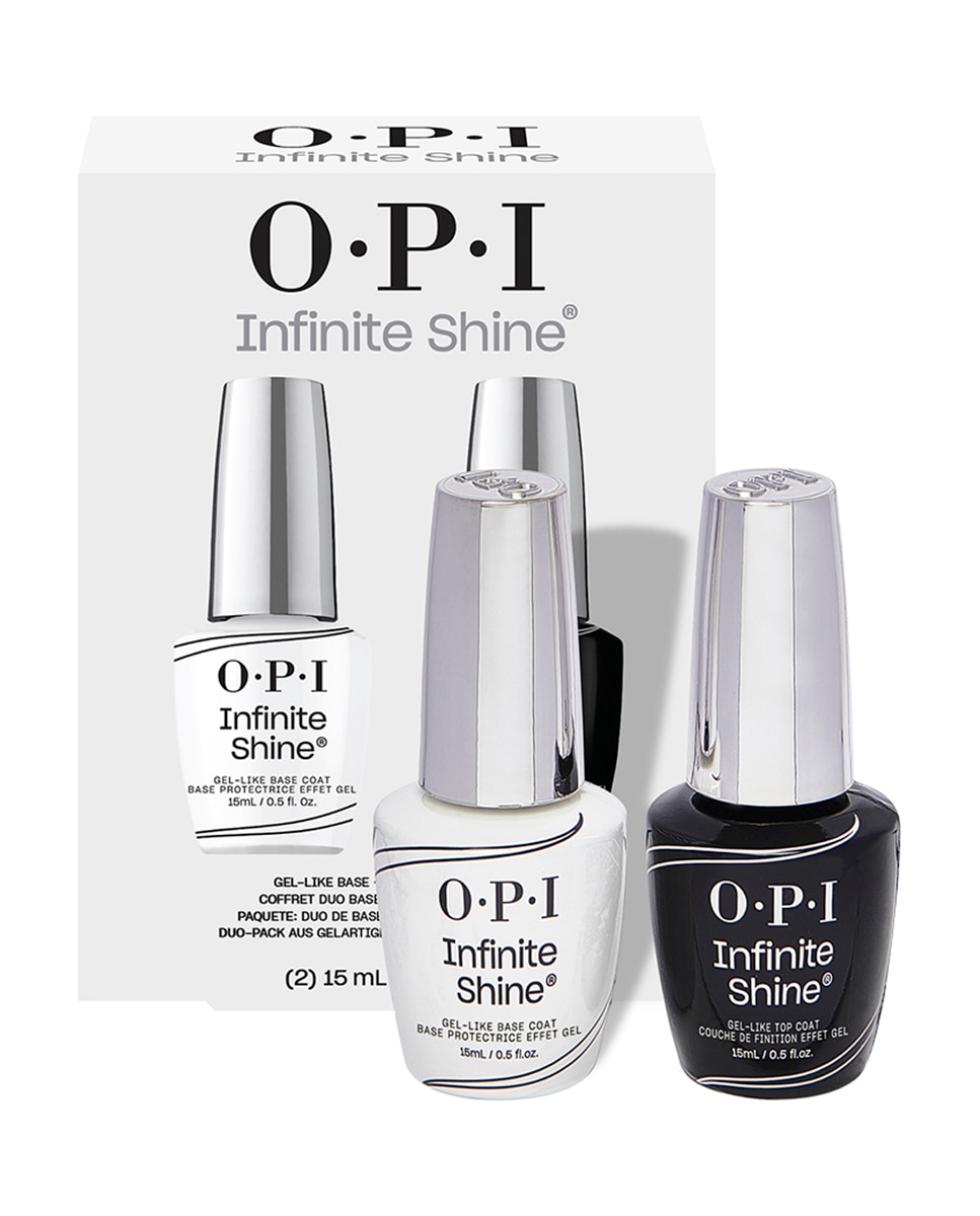 OPI - Pack Duo Esmalte de uñas de larga duración Infinite Shine Top Coat + Base Coat OPI.