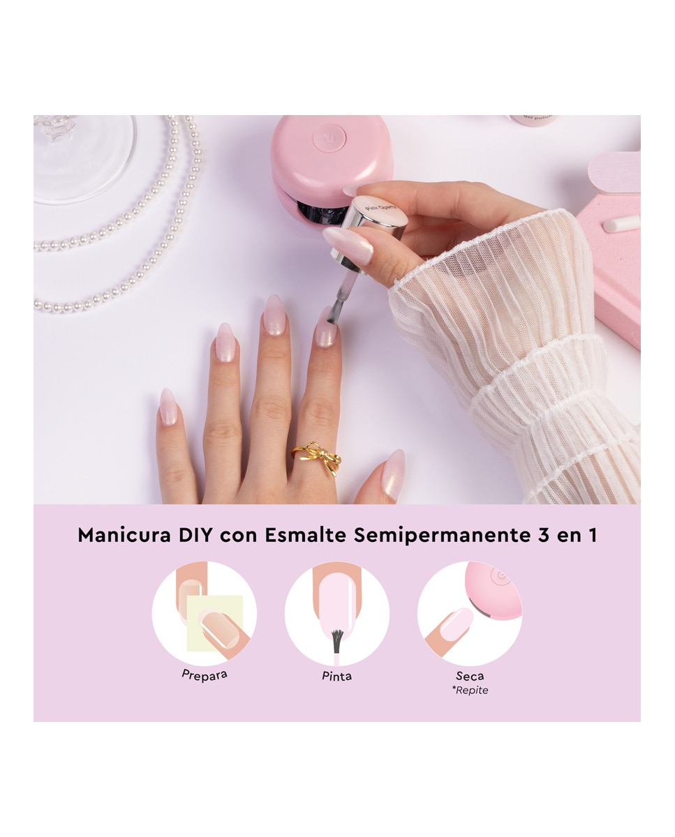 Kit de Manicura Semipermanente Le Mini Macarron - Pink Quartz Pink Quartz-3
