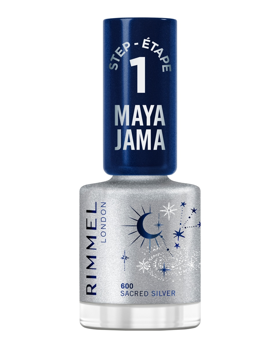 Esmalte de uñas Rim Maya Jama Nail Gel Rimmel London - 600 Sacred Silver 12 ml 600 Sacred Silver-1