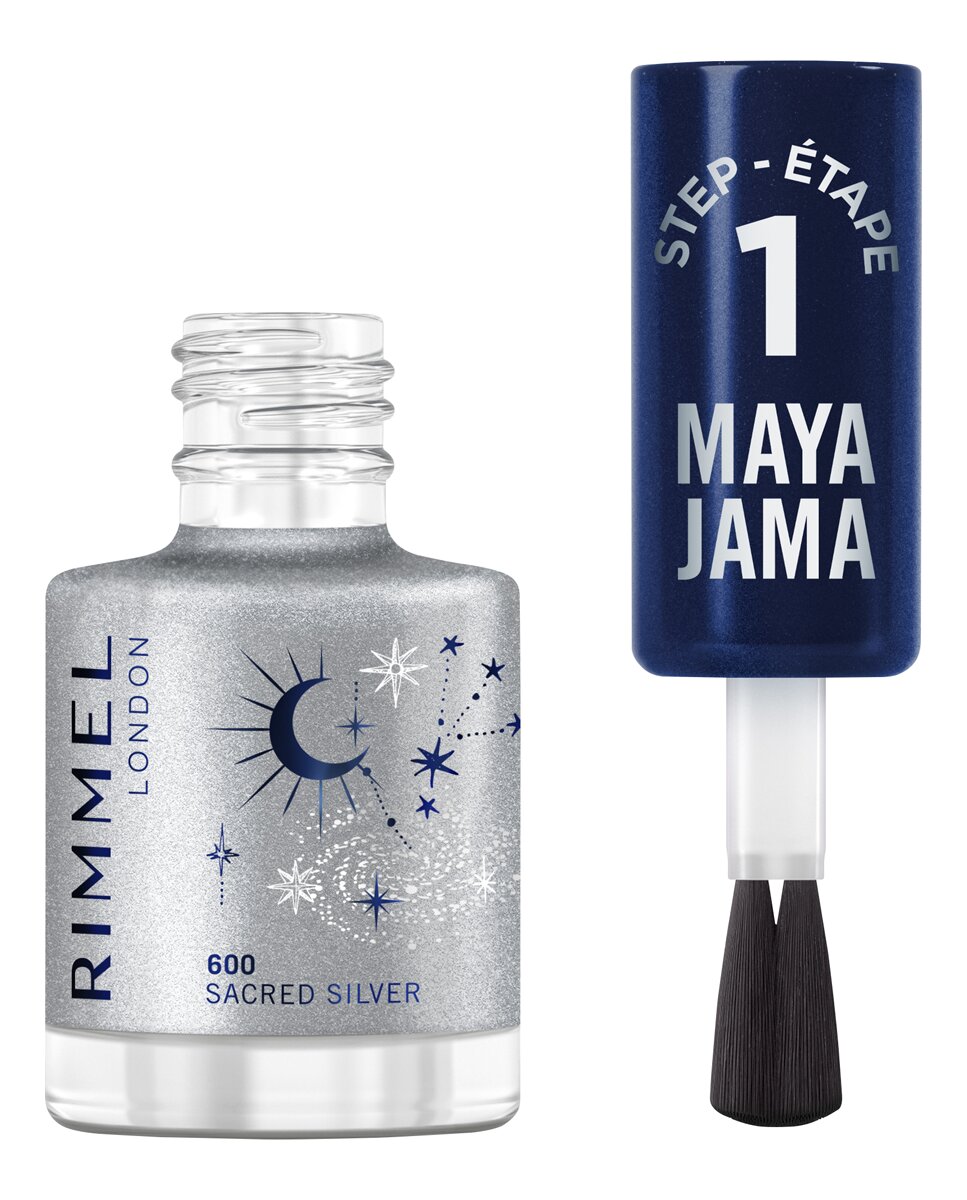 Esmalte de uñas Rim Maya Jama Nail Gel Rimmel London - 600 Sacred Silver 12 ml 600 Sacred Silver-2