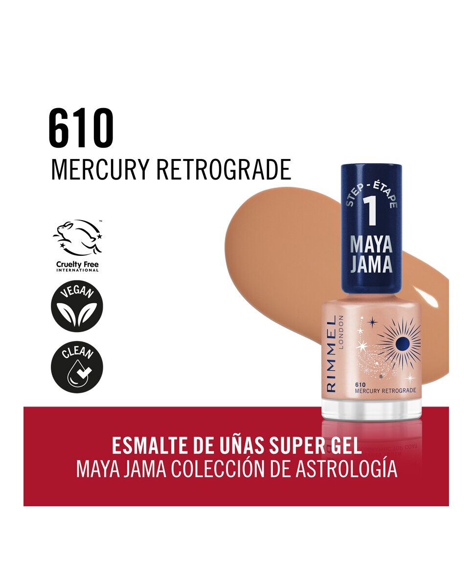 Esmalte de uñas Rim Maya Jama Nail Gel Rimmel London 610 Mercury Retrograde-4