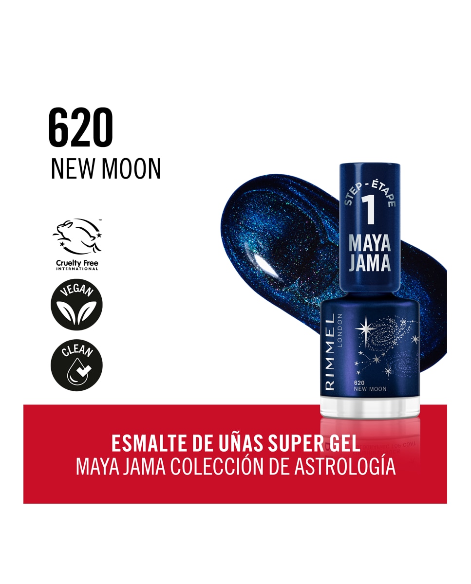 Esmalte de uñas Rim Maya Jama Nail Gel Rimmel London - 620 New Moon 12 ml 620 New Moon-4