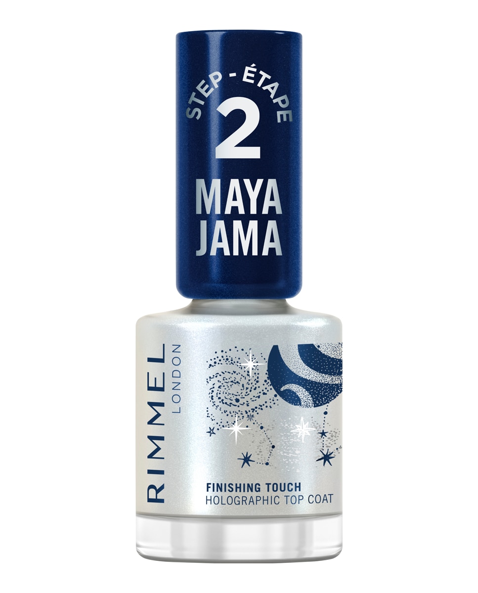 Rimmel - Super Gel Top Coat Rim Maya Jama Nail Top Coat Holographic Rimmel London.
