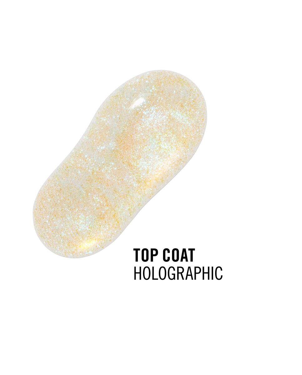 Super Gel Top Coat Rim Maya Jama Nail Top Coat Holographic Rimmel London - 425 Holographic 12 ml 425 Holographic-3