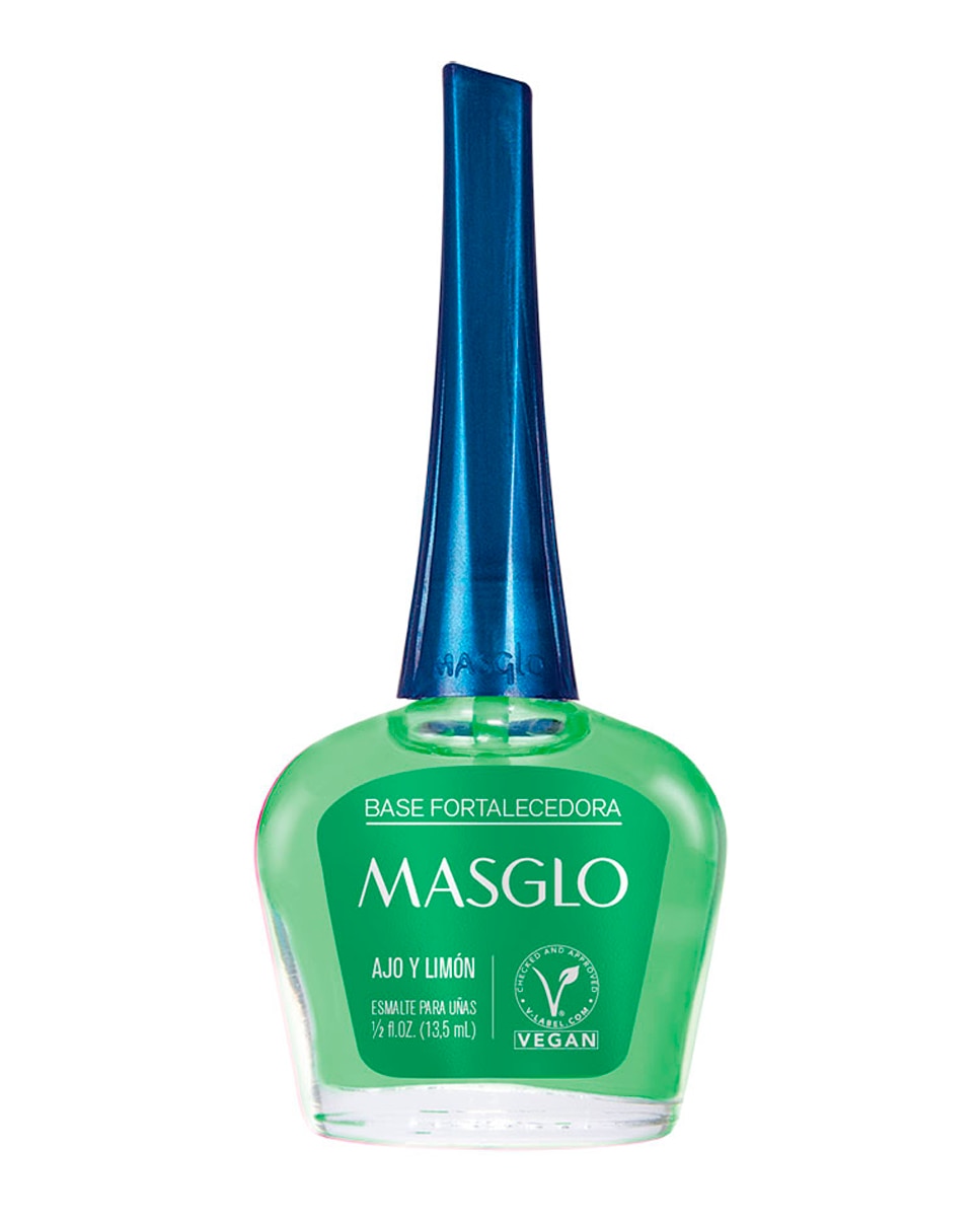 MASGLO - Base de uñas fortalecedora Ajo y Limón 13,5 ml Masglo.