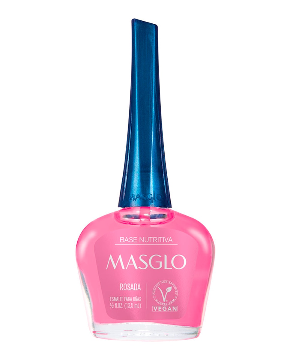 MASGLO - Base para las uñas de tratamiento nutritivo rosada 13,5 ml Masglo.