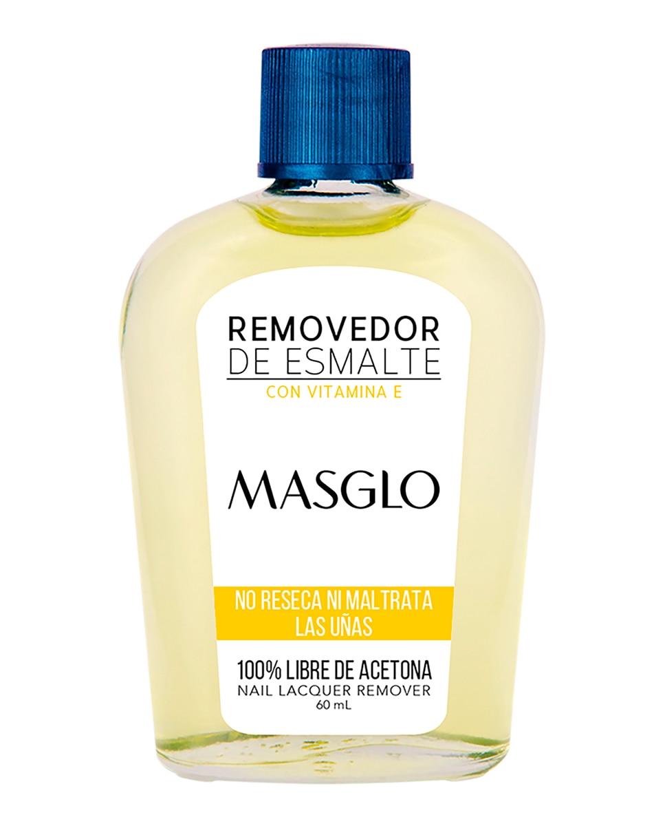 MASGLO - Removedor De Esmalte Tradicional Con Vitamina E 60 ml Masglo.