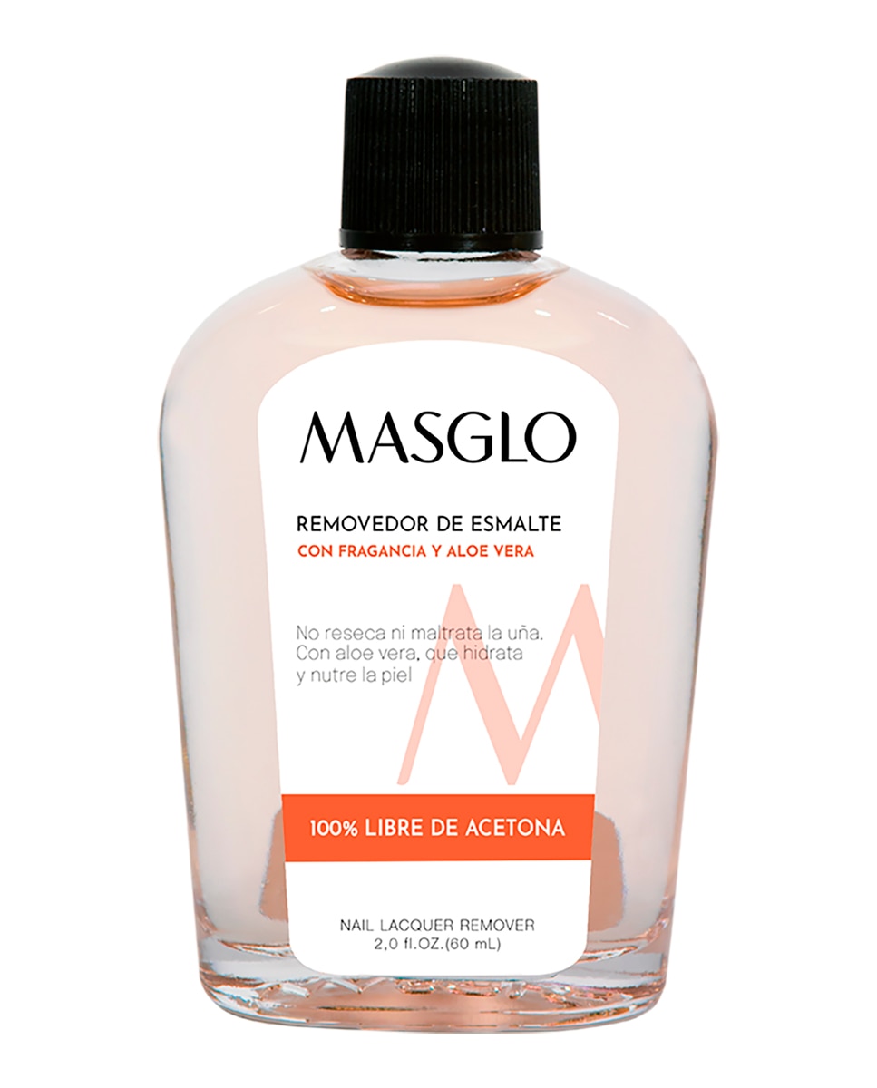 MASGLO - Removedor De Esmalte Tradicional Con Fragancia Y Aloe Vera 60 ml Masglo.