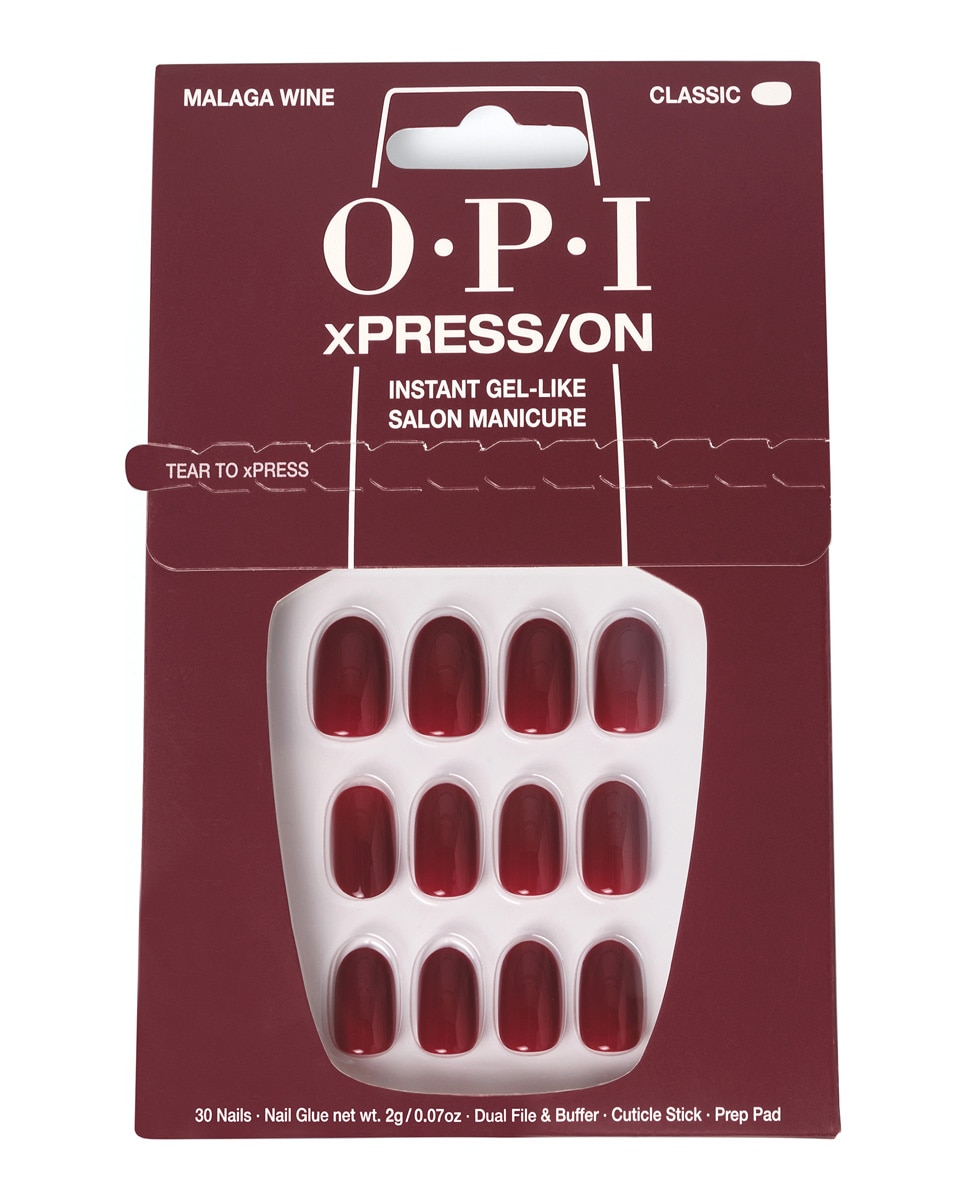 Uñas Artificiales xPRESS/ON esmalte de uñas OPI - Malaga Wine Malaga Wine-1