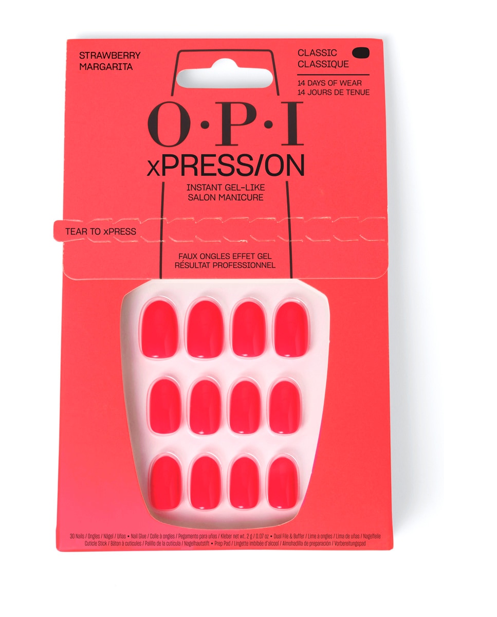 Uñas Artificiales xPRESS/ON esmalte de uñas OPI - Strawberry Margarita Strawberry Margarita-1