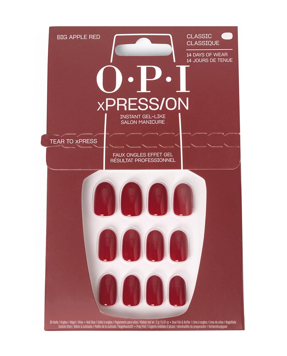 Uñas Artificiales xPRESS/ON esmalte de uñas OPI - Big Apple Red Big Apple Red-1