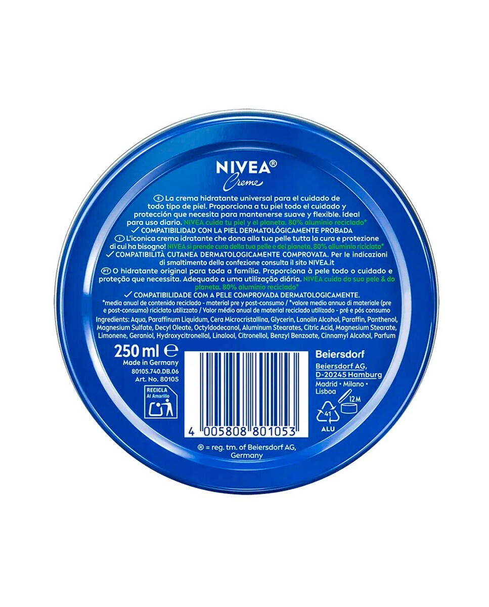 Crema Hidratante Multiuso Creme 250 ml Nivea 2