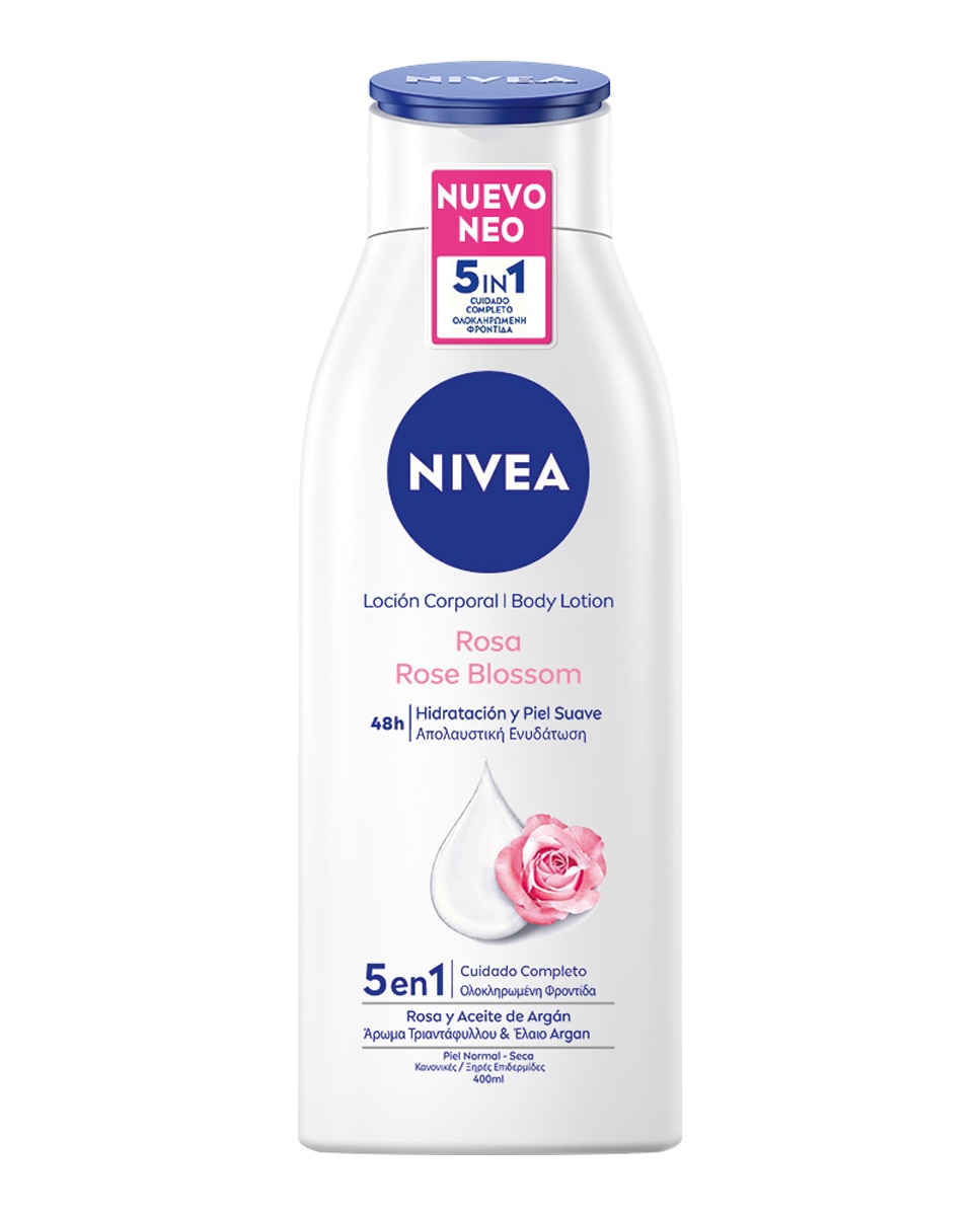 NIVEA - Loción Corporal Body Milk Rosas 400 ml Nivea.