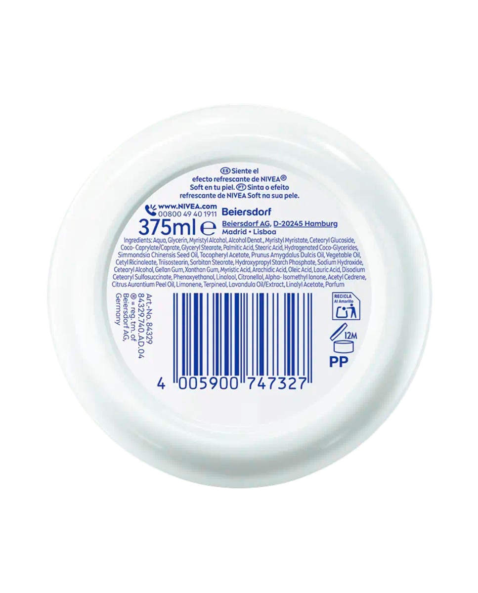 Imagen 2 de Crema Hidratante Multiuso Soft 375 ml Nivea - 375 ml