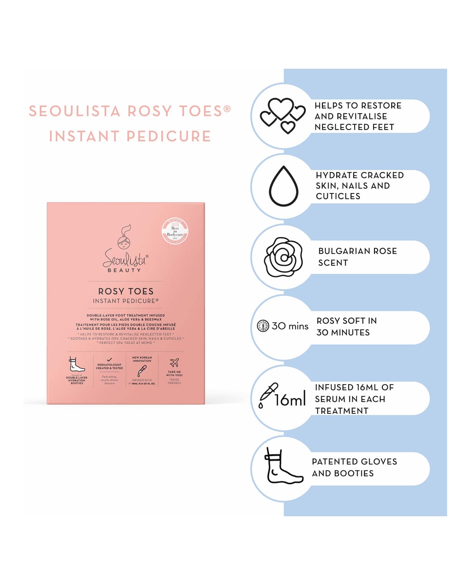 Cuidado pies Rosy Toes Instant Pedicure 18ml Seoulista Beauty - 18 ml 2