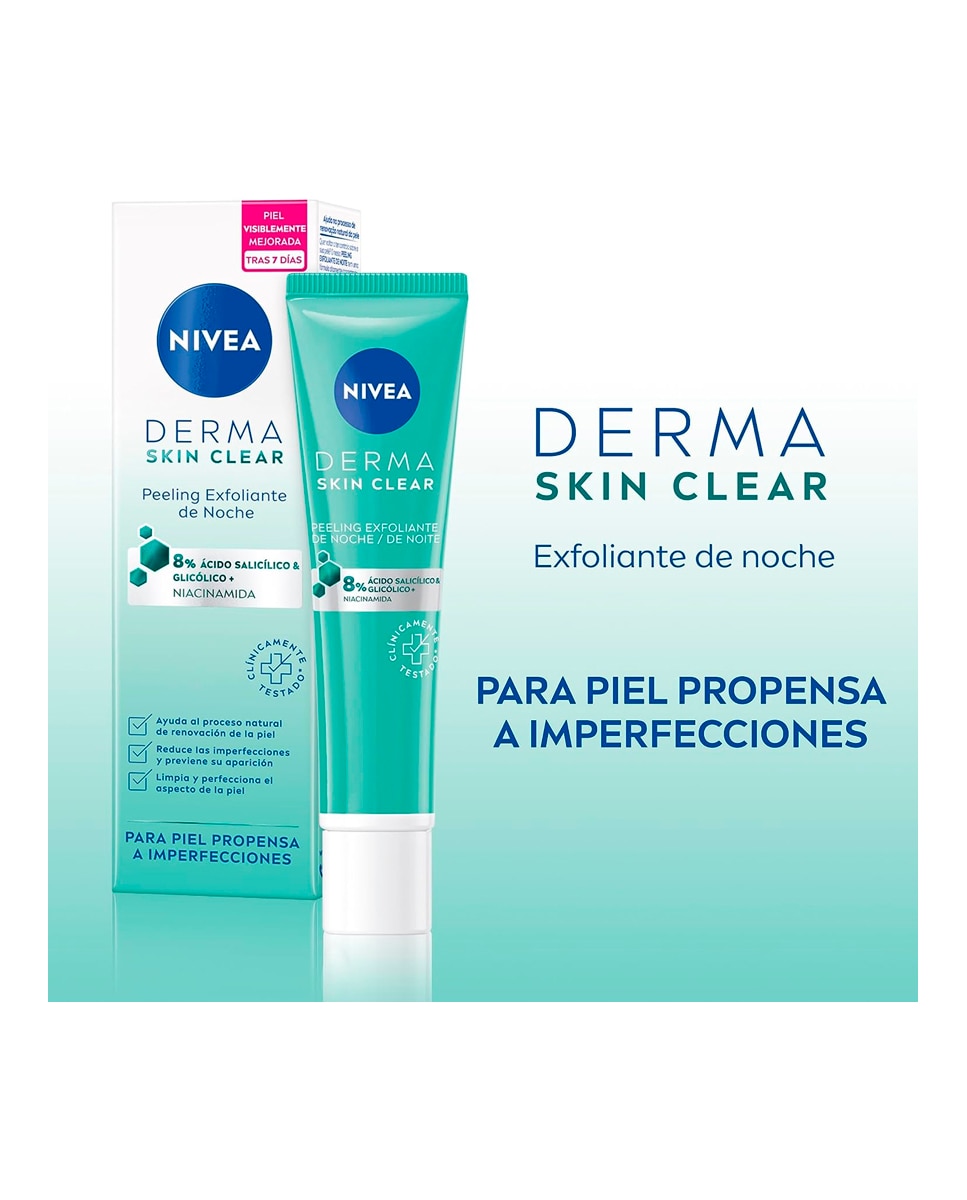 Exfoliante Peeling De Noche Derma Skin Clear Nivea - 40 ml 3