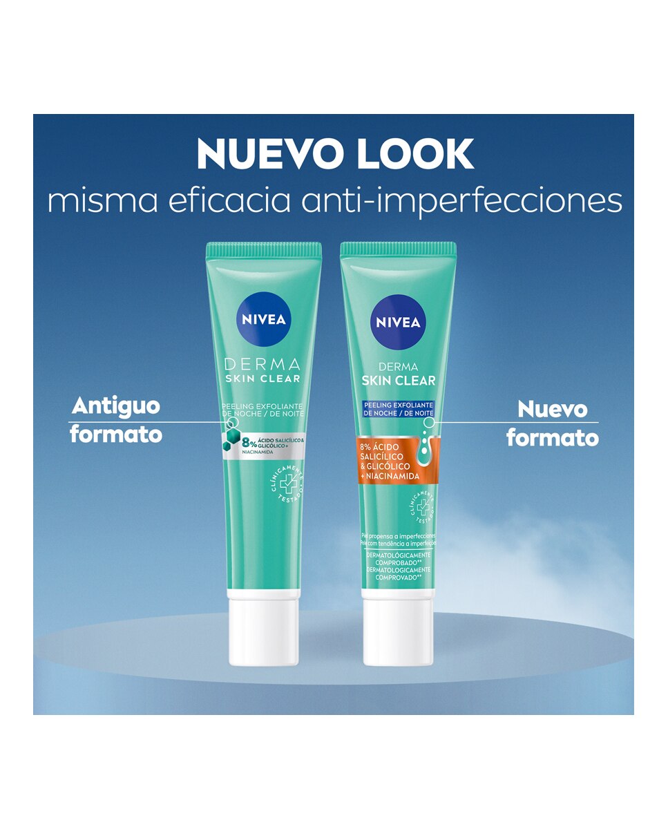Exfoliante Peeling De Noche Derma Skin Clear Nivea - 40 ml 8
