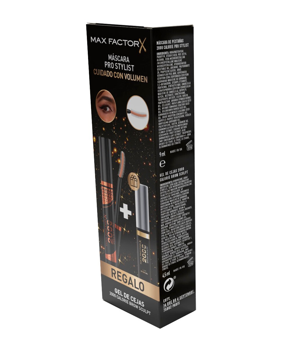 Máscara de pestañas 2000 Calorie Pro Stylist Max Factor - Negro Negro-2