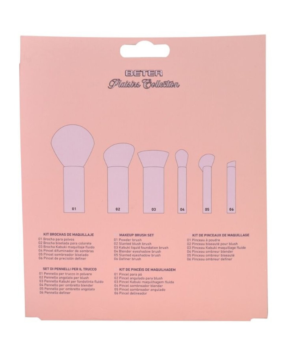 Kit 6 Brochas De Maquillaje Plaisirs Collection Beter 3