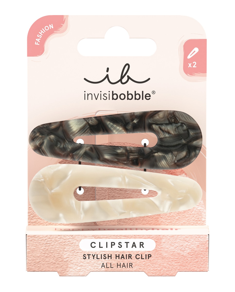 Imagen 0 de Pinzas de cabello Clipstar Cliphue Invisibobble Gris / Blanco
