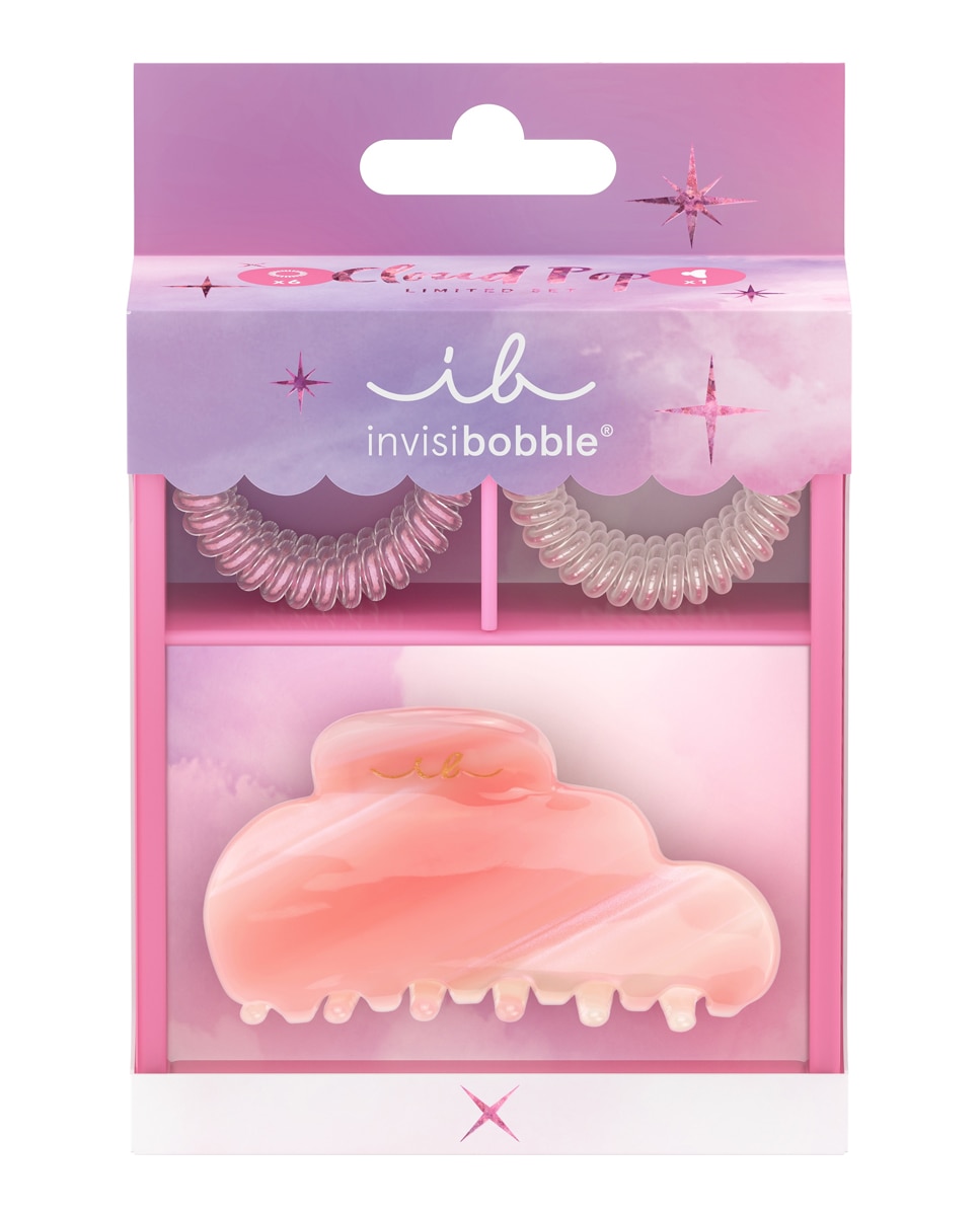 Set para el cabello CloudPop Invisibobble - Rosa / Blanco Rosa / Blanco-1