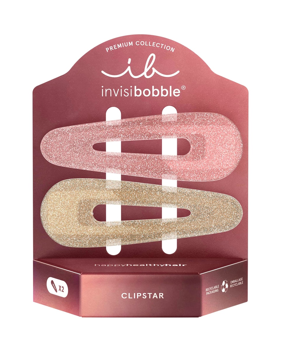 Imagen 0 de Pinzas de Cabello Clipstar Premium Simply Pinktastic Invisibobble