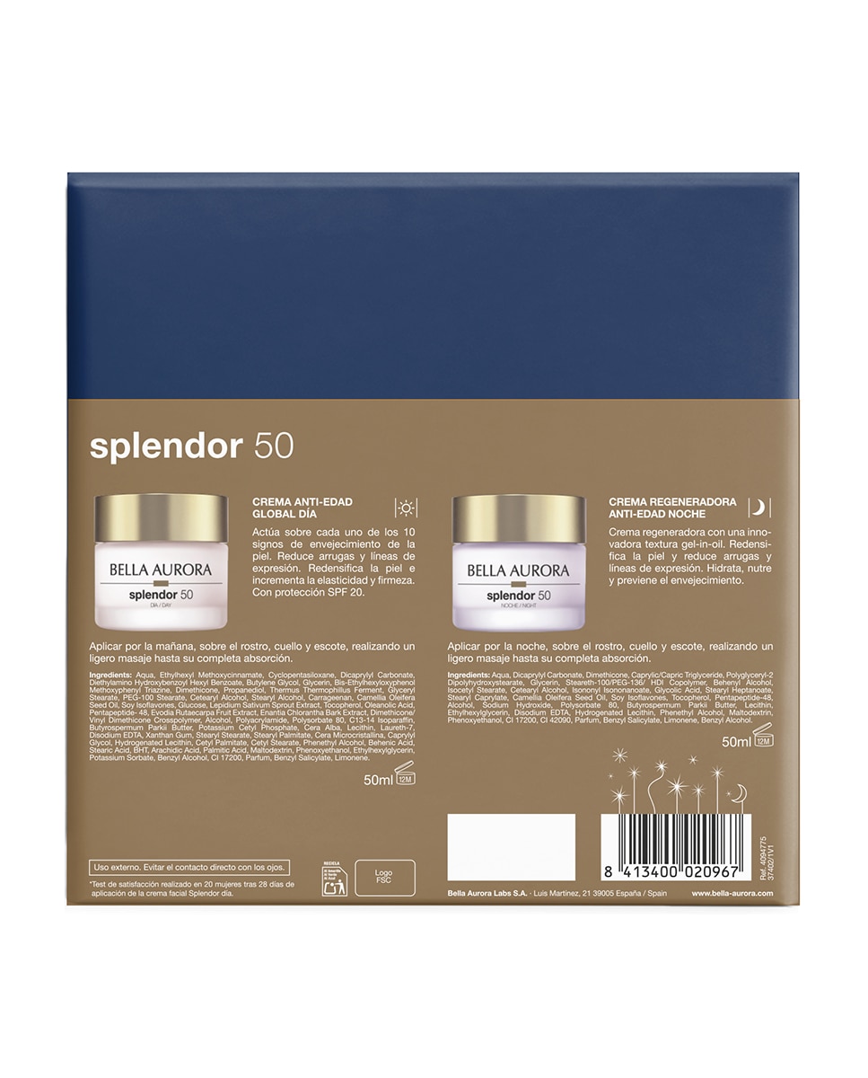 Estuche Regalo Splendor50 Dia+Noche Bella Aurora 3