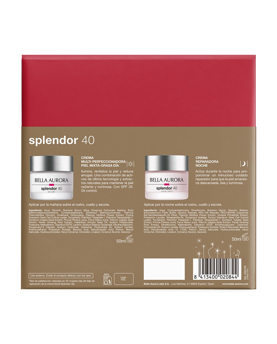 Estuche Regalo Splendor 40 Dia Piel Mixta Bella Aurora 3