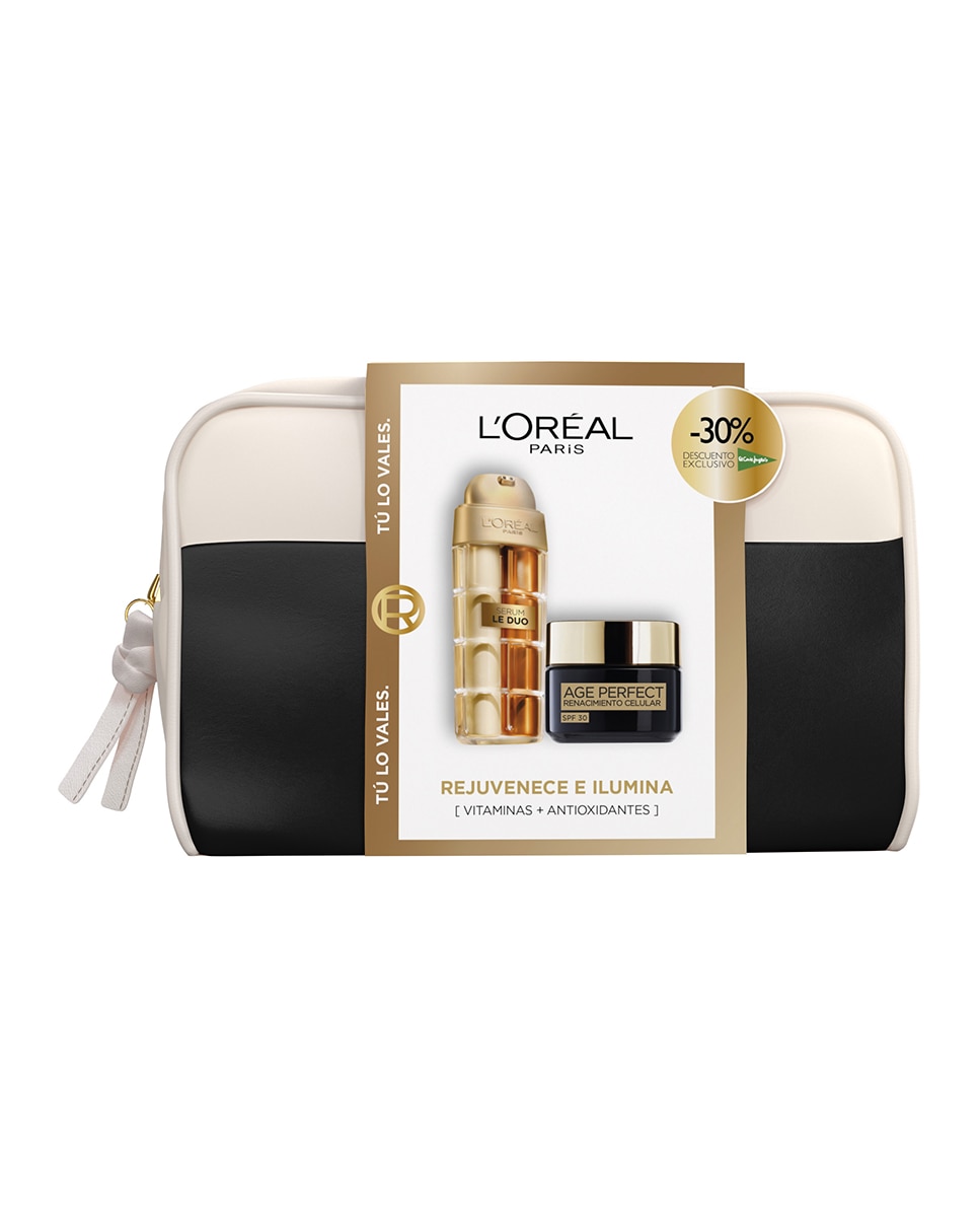 L'Oréal Paris - Estuche de regalo Renacimiento Celular Duo Sérum + SPF Age Perfect Skin L'Oreal.