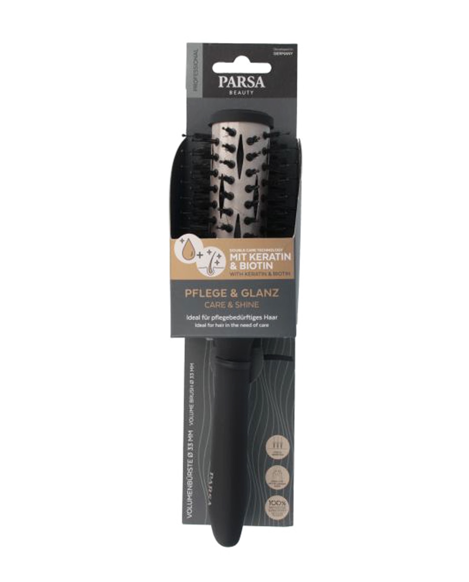 PARSA - Cepillo Redondo Para Secado Keratin Care & Shine 33Mm Parsa.