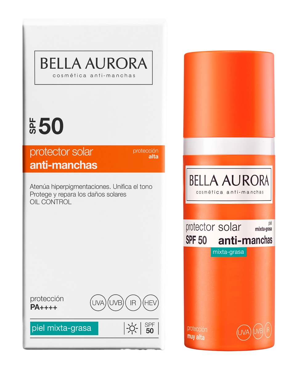 Gel crema solar Anti-manchas SPF50 Bella Aurora - 50 ml 2