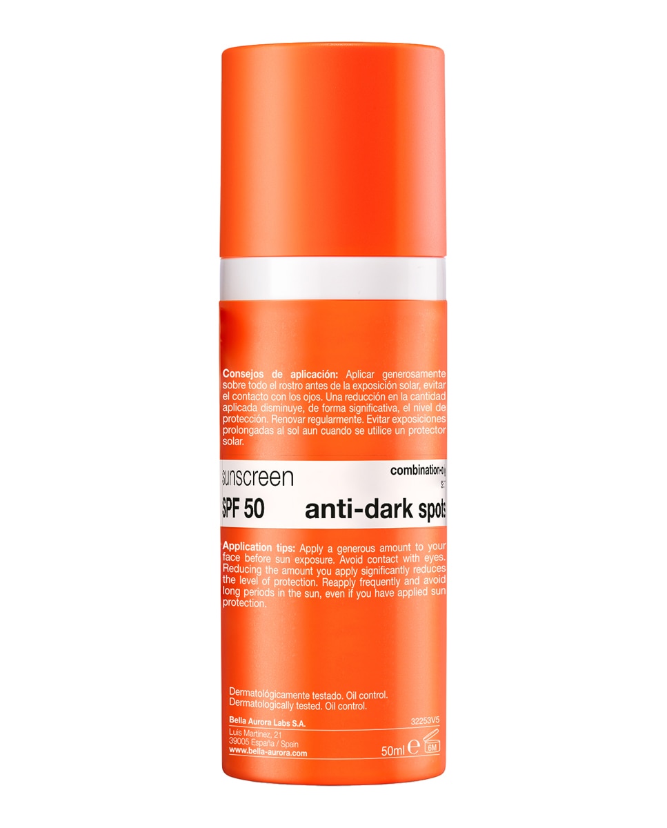 Gel crema solar Anti-manchas SPF50 Bella Aurora - 50 ml 3