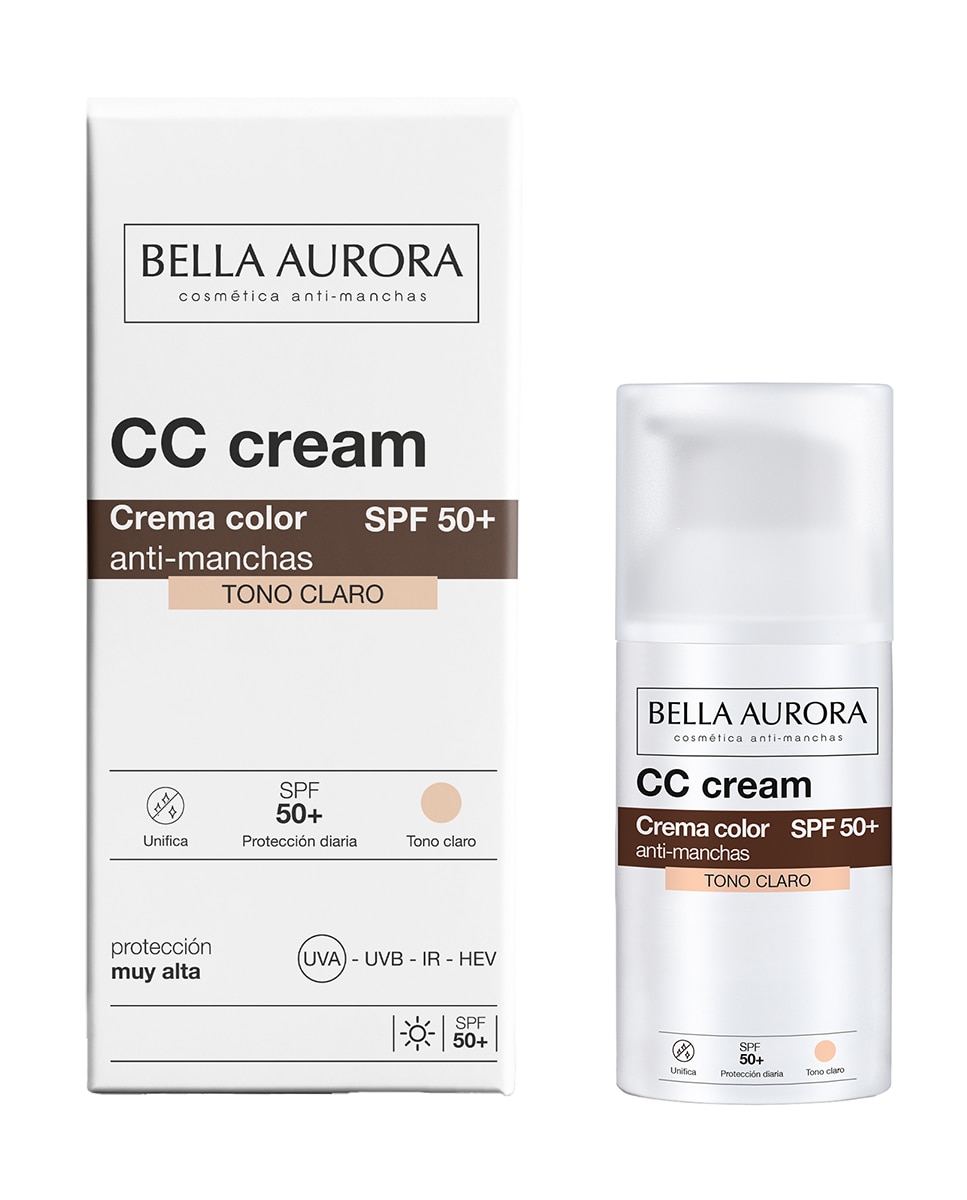 Crema Color Anti-Manchas SPF 50+ Bella Aurora - Claro 30 ml Claro-2