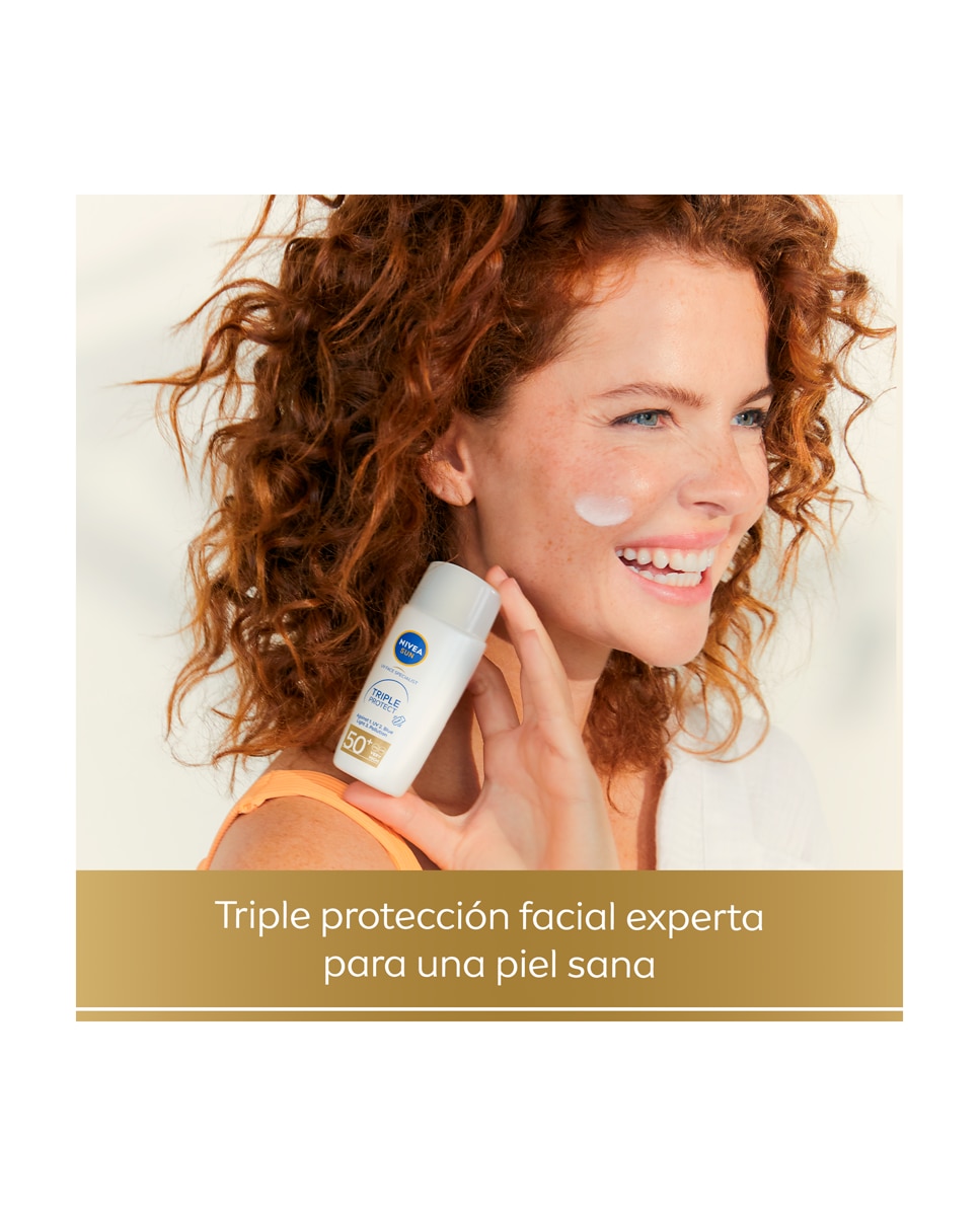 Crema Fluido Facial Ultraligero Triple Protección FP50+ Nivea 3