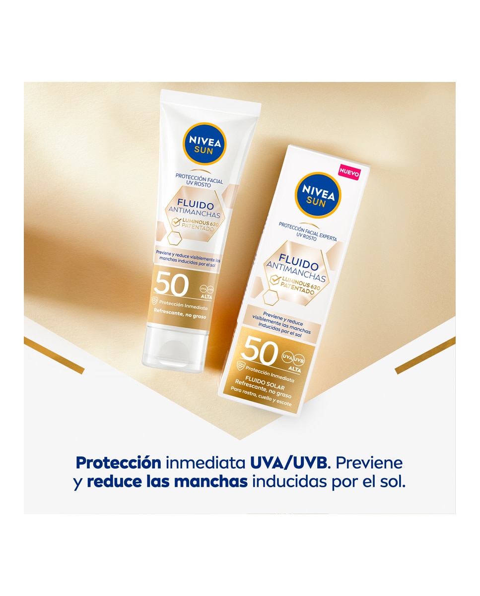 Protección Solar Facial Luminous 630 Fluido Solar Antimanchas SPF50 Nivea 2