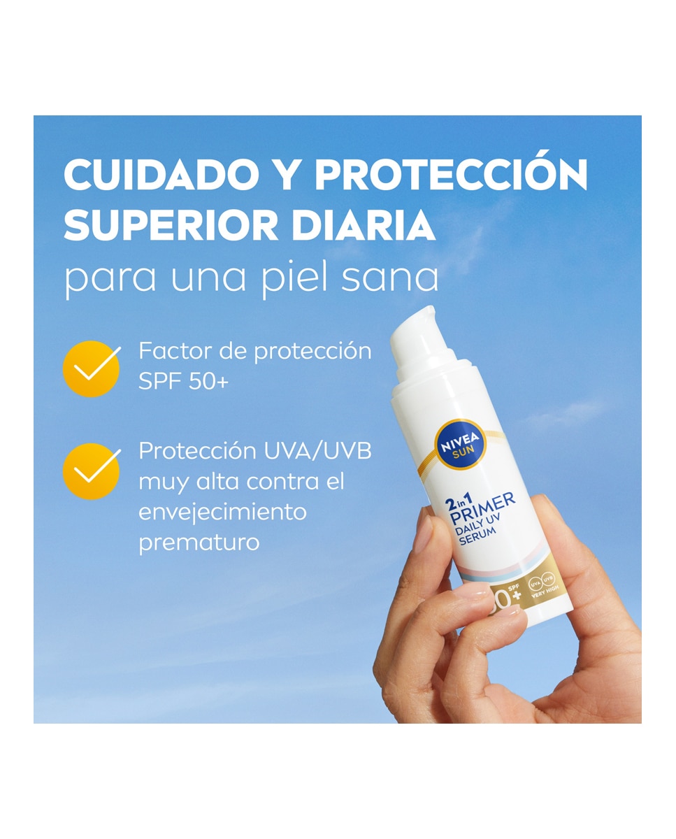 Protector Solar Facial UV Face 2in1 Daily Serum FP50+ 30 ml Nivea - 30 ml 4