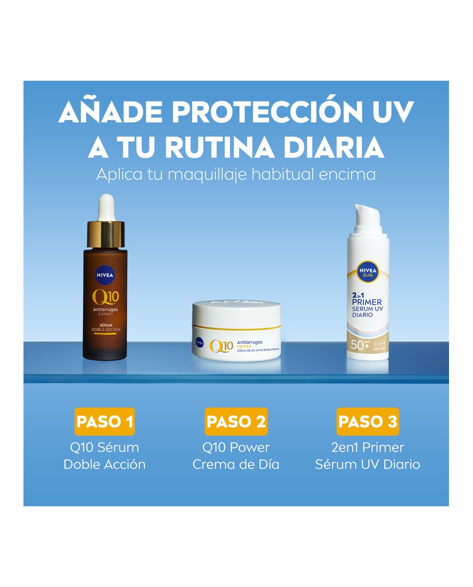 Protector Solar Facial UV Face 2in1 Daily Serum FP50+ 30 ml Nivea - 30 ml 6
