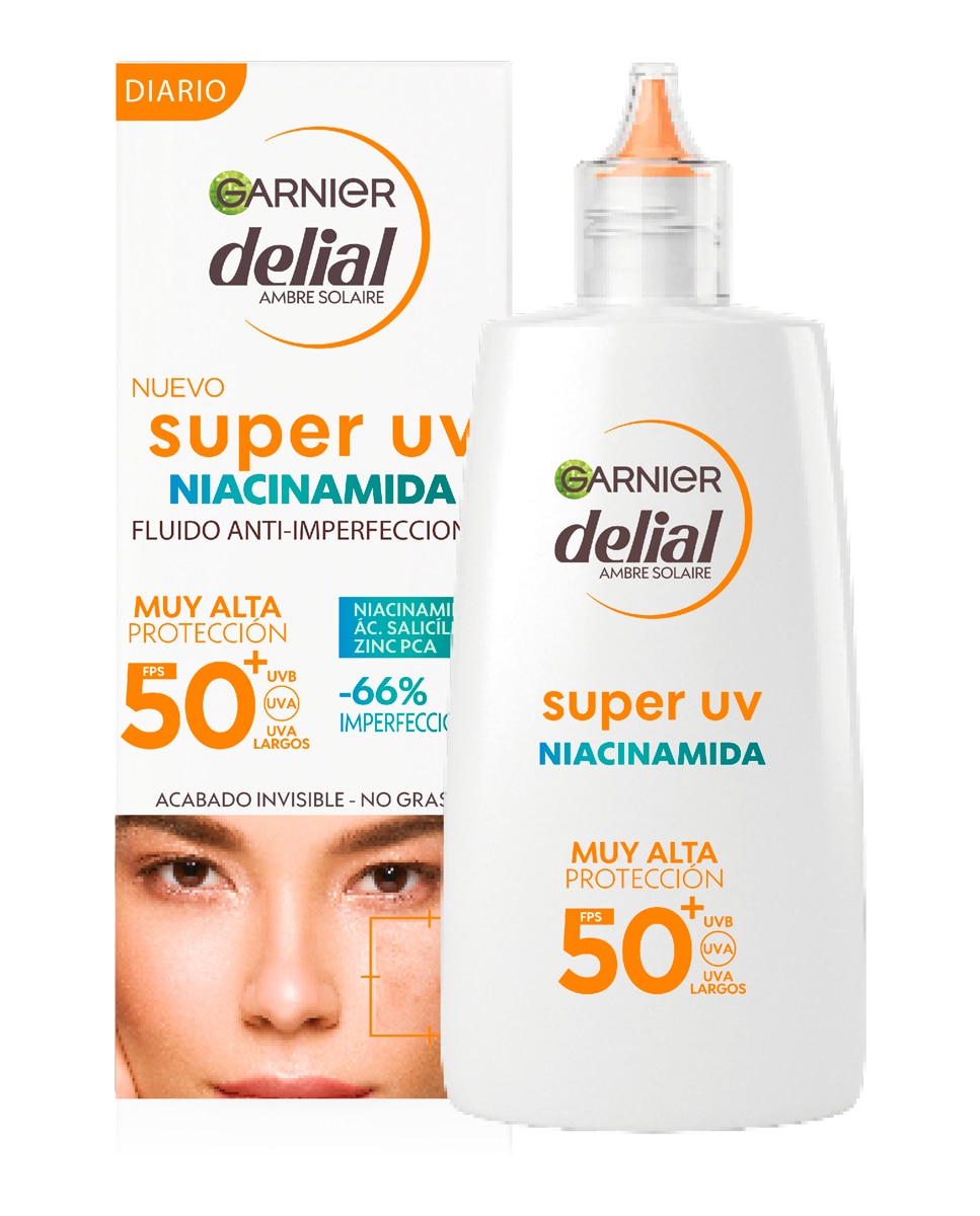 DELIAL - Crema Fluida Diaria Anti-Imperfecciones Super UV Niacinamida FPS50+ 40 ml Delial.