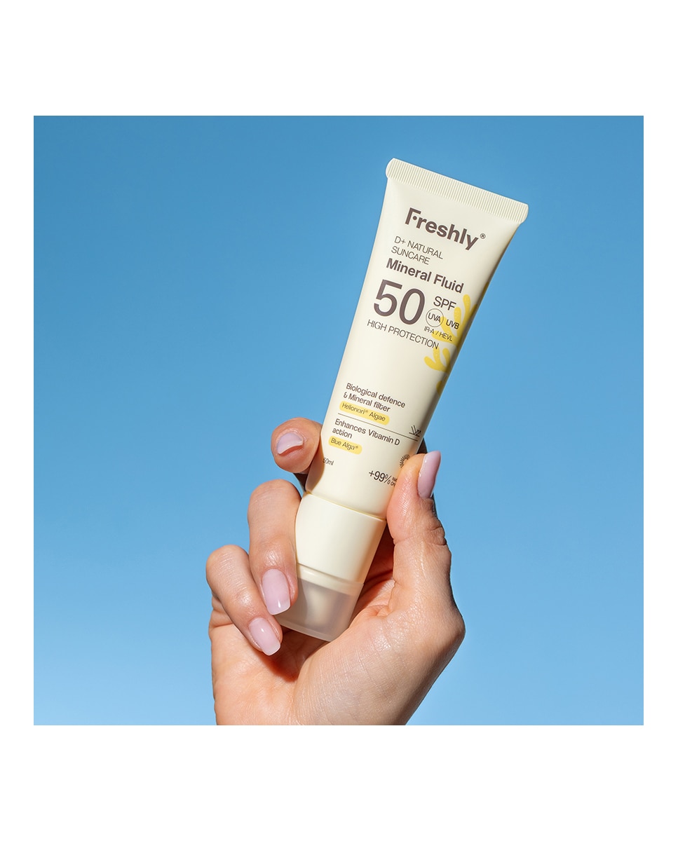 Fotoprotector natural facial SPF 50 D+ Natural Suncare Mineral Fluid 50 ml Freshly Cosmetics - 50 ml 4